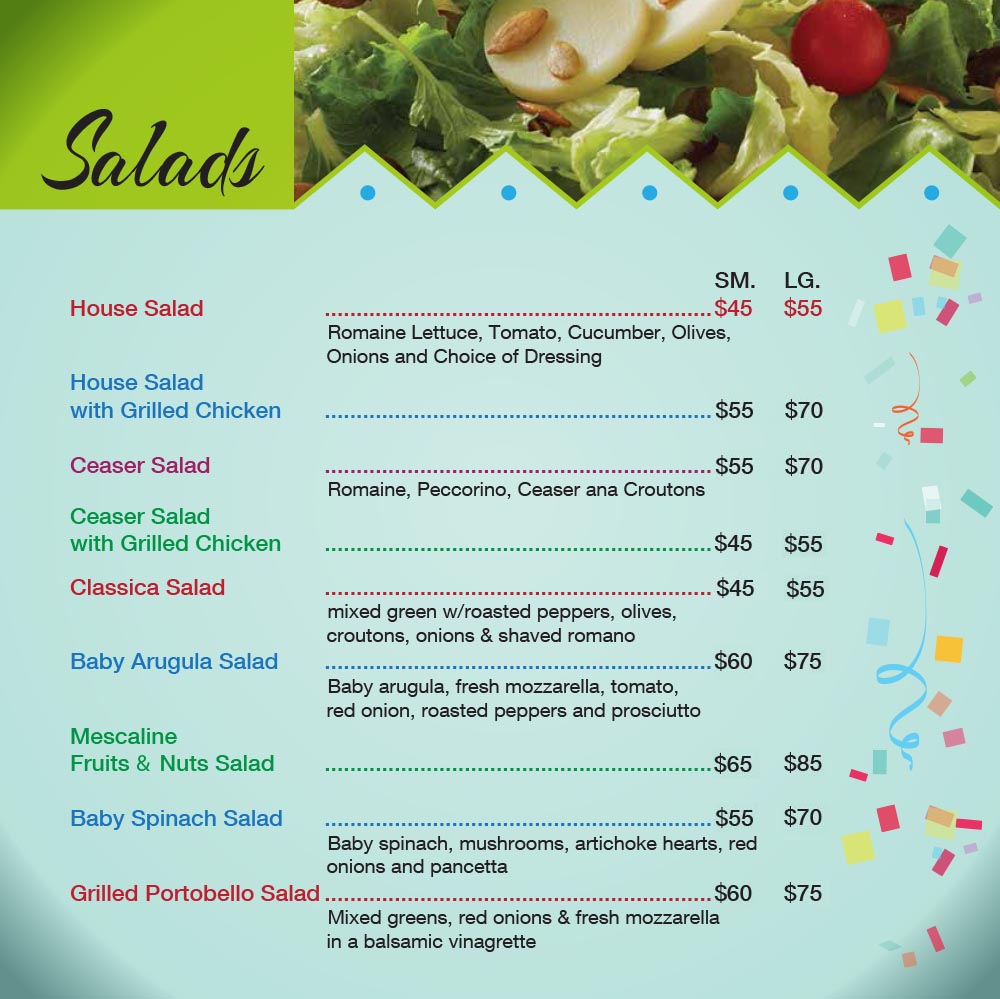 Catering Menu in Queens Page 4