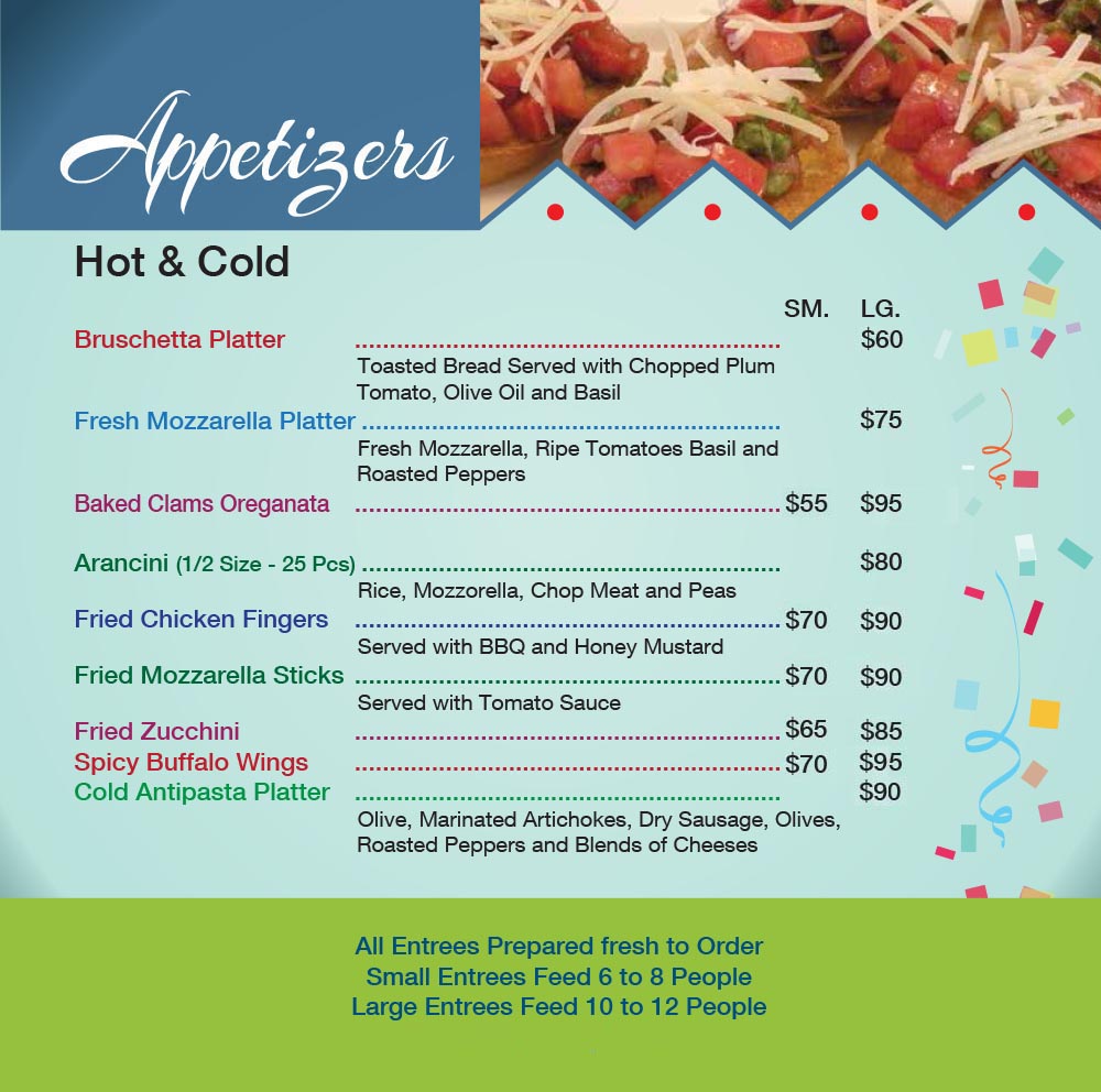 Catering Menu in Queens Page 5
