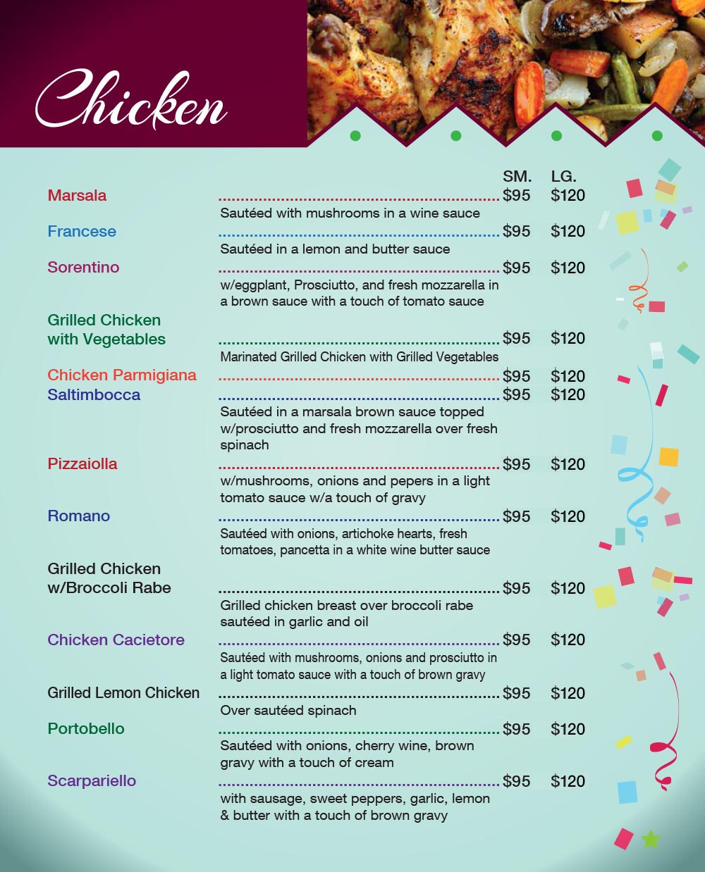 Catering Menu in Queens Page 9