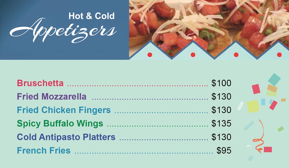 Appetizers Prices